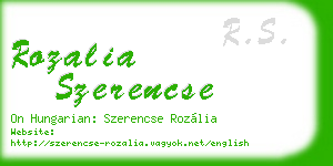 rozalia szerencse business card
